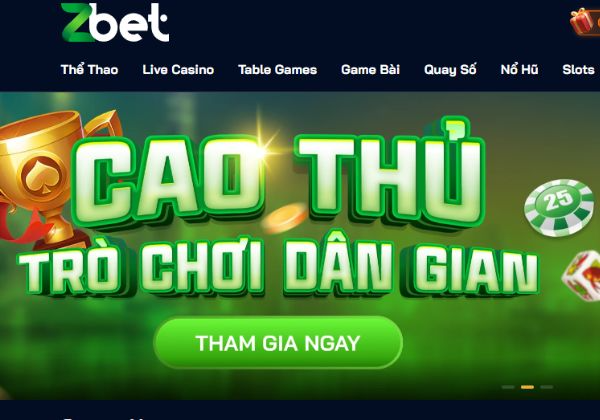 ZBET Giao diện Zbet ấn tượng ngay từ cái nhìn đầu tiên