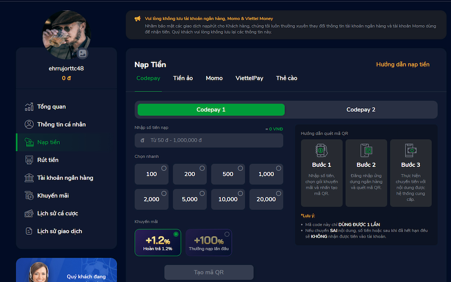 ZBET Nạp rút tiền tại Zbet cực nhanh và linh hoạt